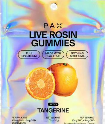 PAX Live Rosin Gummies - Tangerine