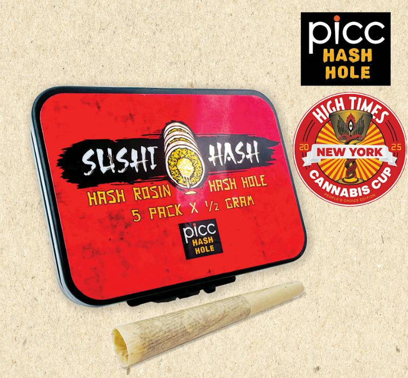 SUSHI HASH | HASH HOLE | .5G 5-PACK (2.5G) | Chemscotti x Motorbreath Rosin (I)