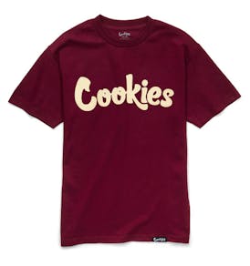 Cookies: Original Tee | Burgundy with Cream Print