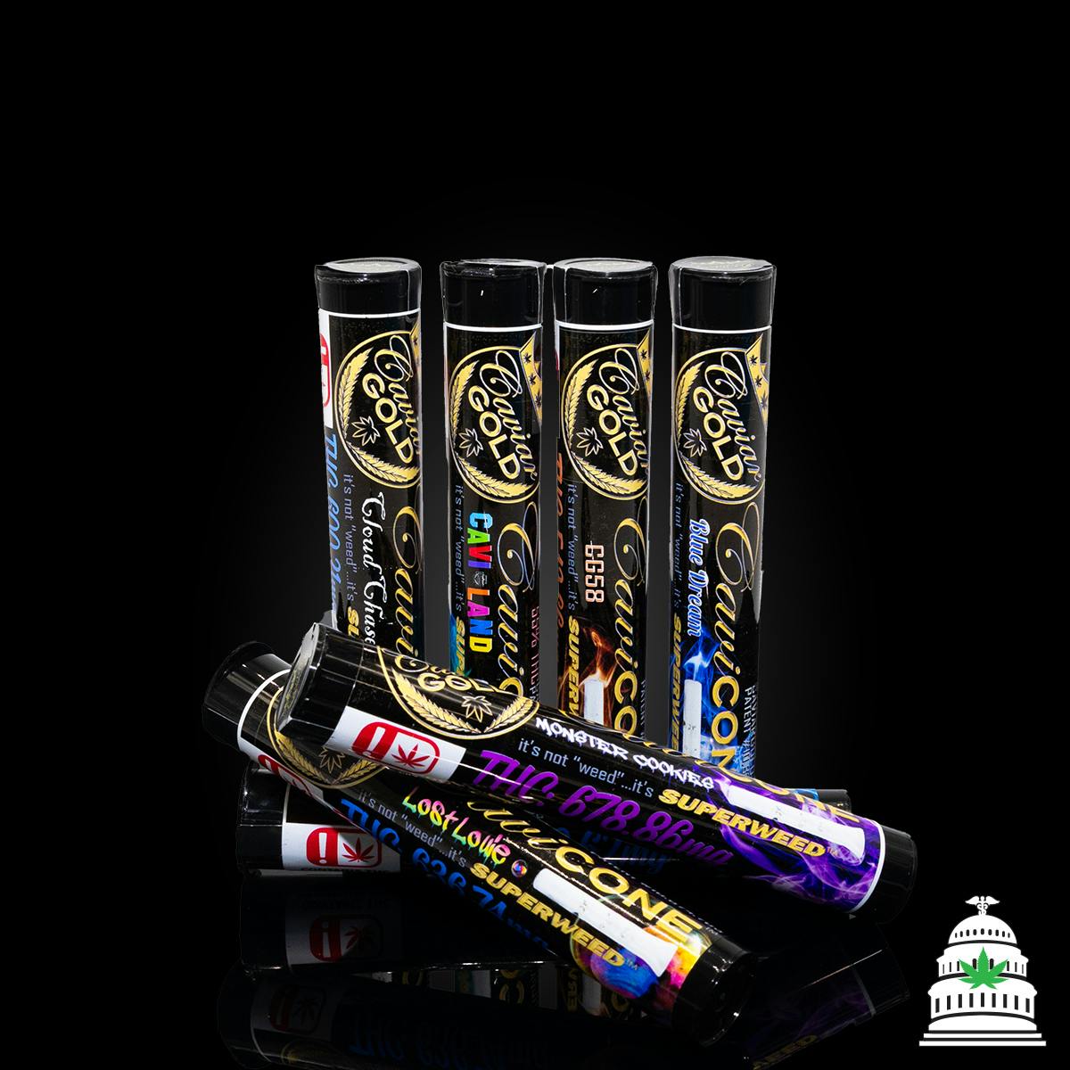 CG58 - 1.3g Caviar Gold Cavi Cone Infused Preroll