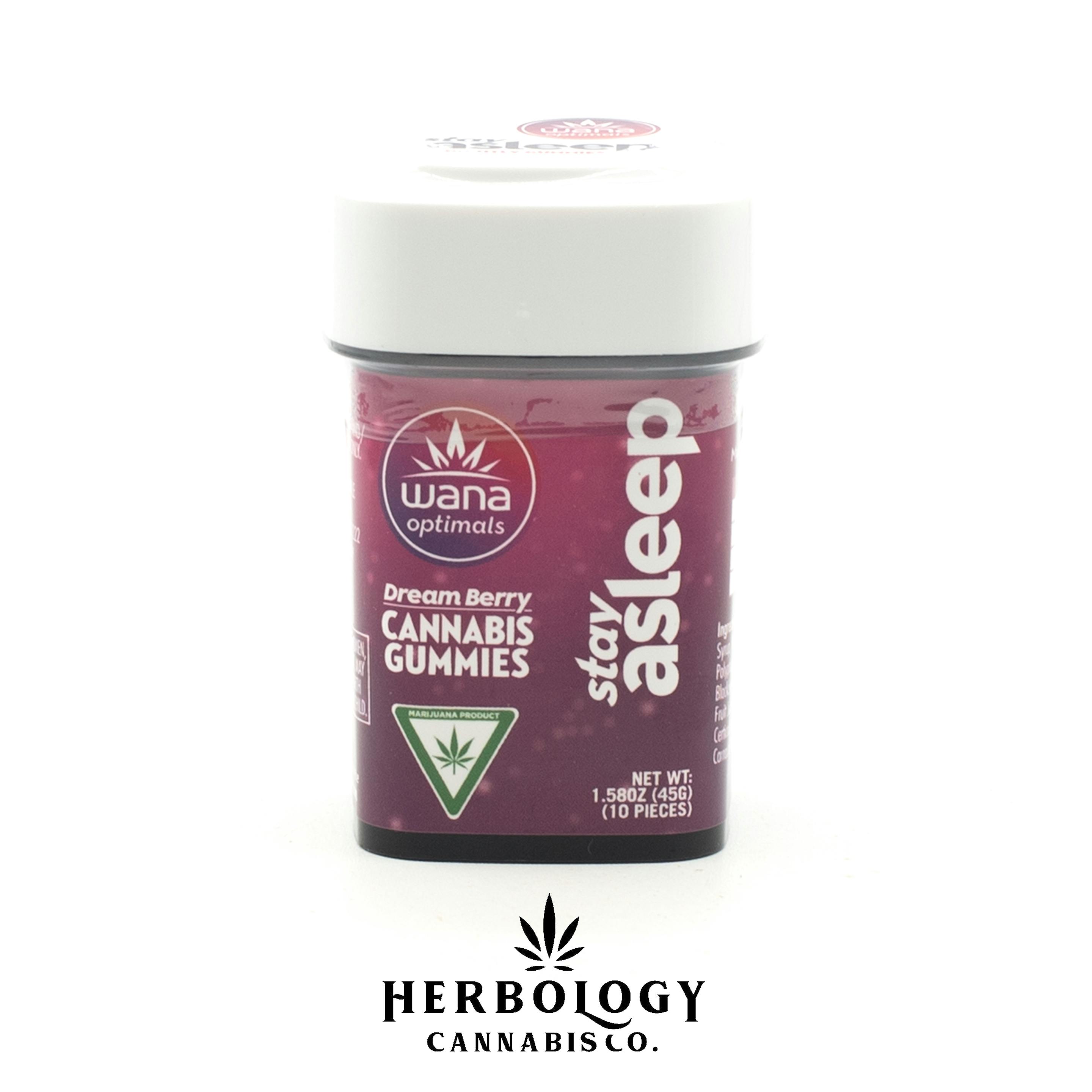 Wana Optimal | Gummy | Stay Asleep Dream Berry | 100mg (20:5:5:10) (CBD/THC/CBG/CBN)