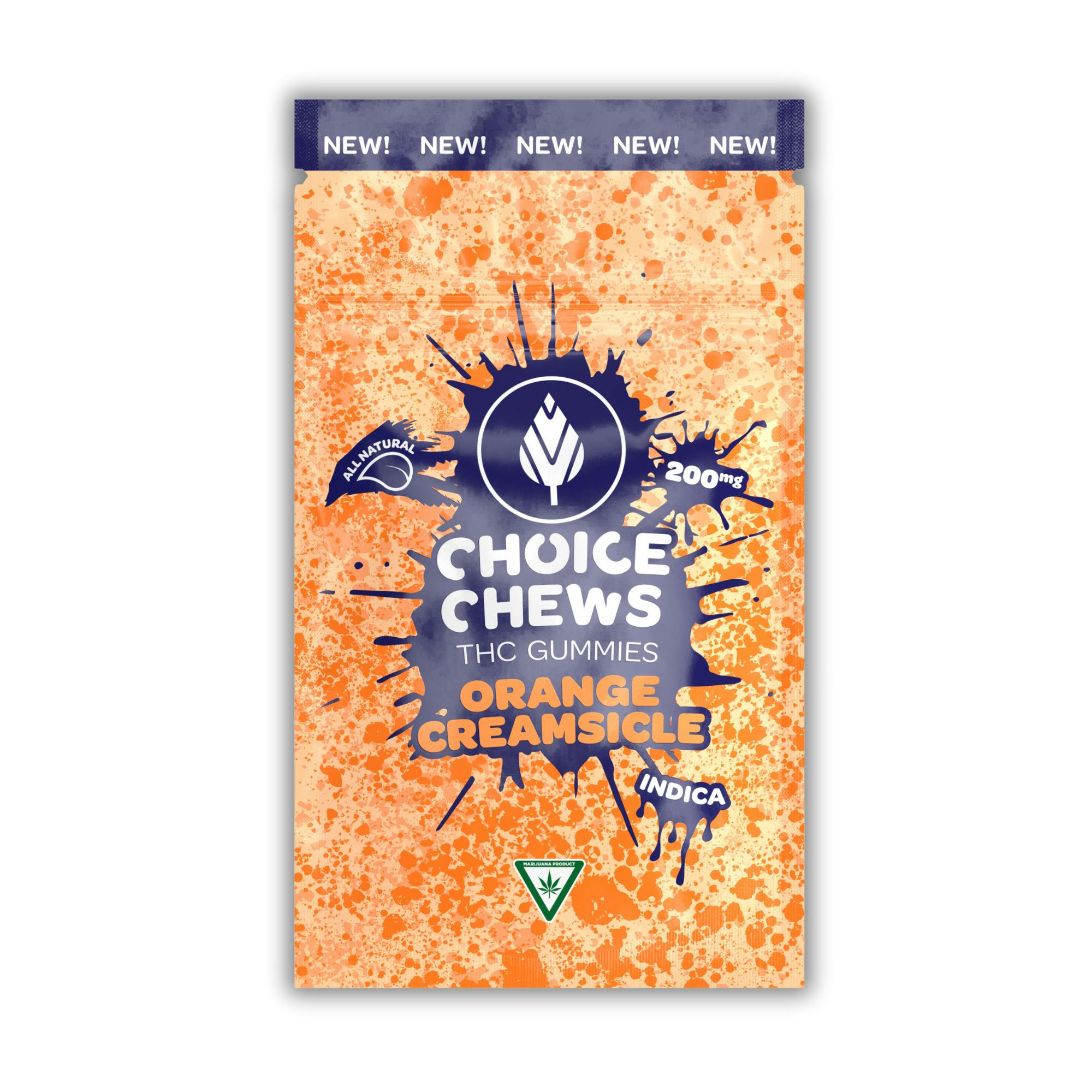 Choice Chews | Gummy | Orange Creamsicle | 200mg