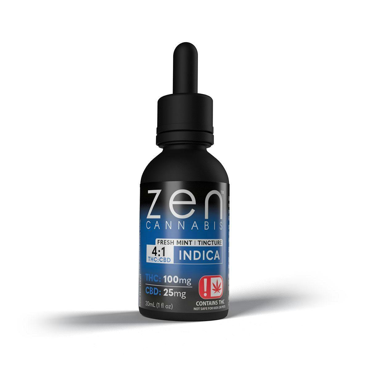 ZEN - Tincture - Indica Fresh Mint 4:1 - 30ml - 100mg THC : 25mg CBD at East Village Dispensary