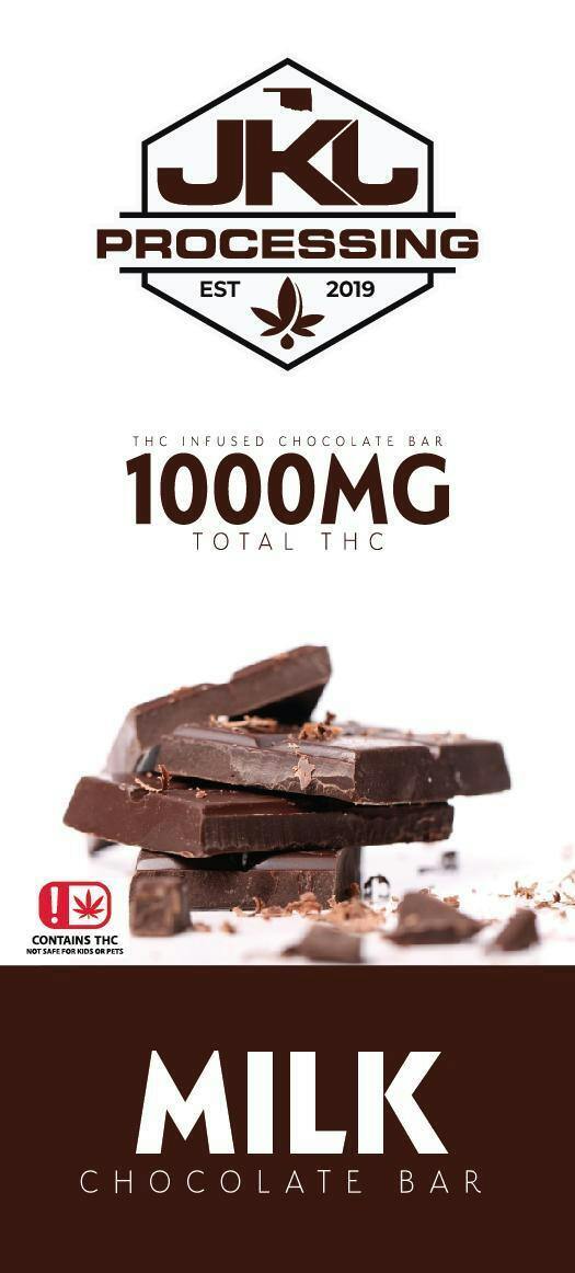 JKJ Milk Chocolate Bar - 1000mg