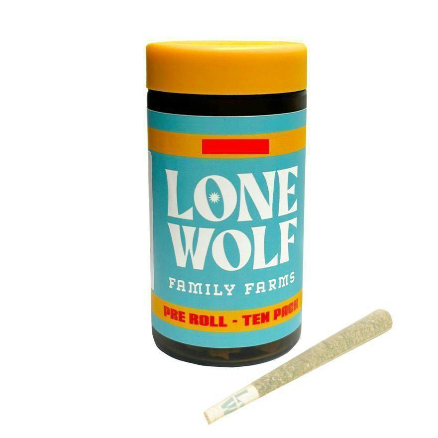 Lone Wolf - 10 Pk 1.5g Flower Prerolls - Unicorn Blood