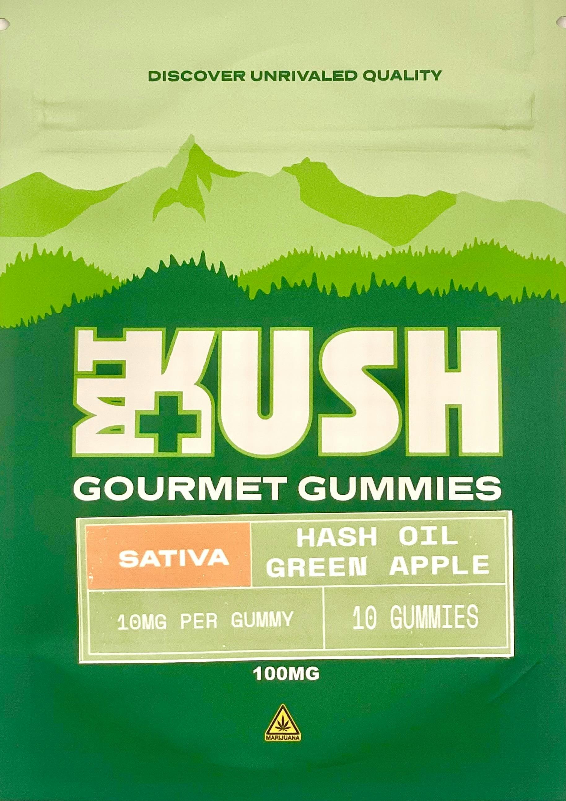 Hash Oil Green Apple Gummies | 10pk