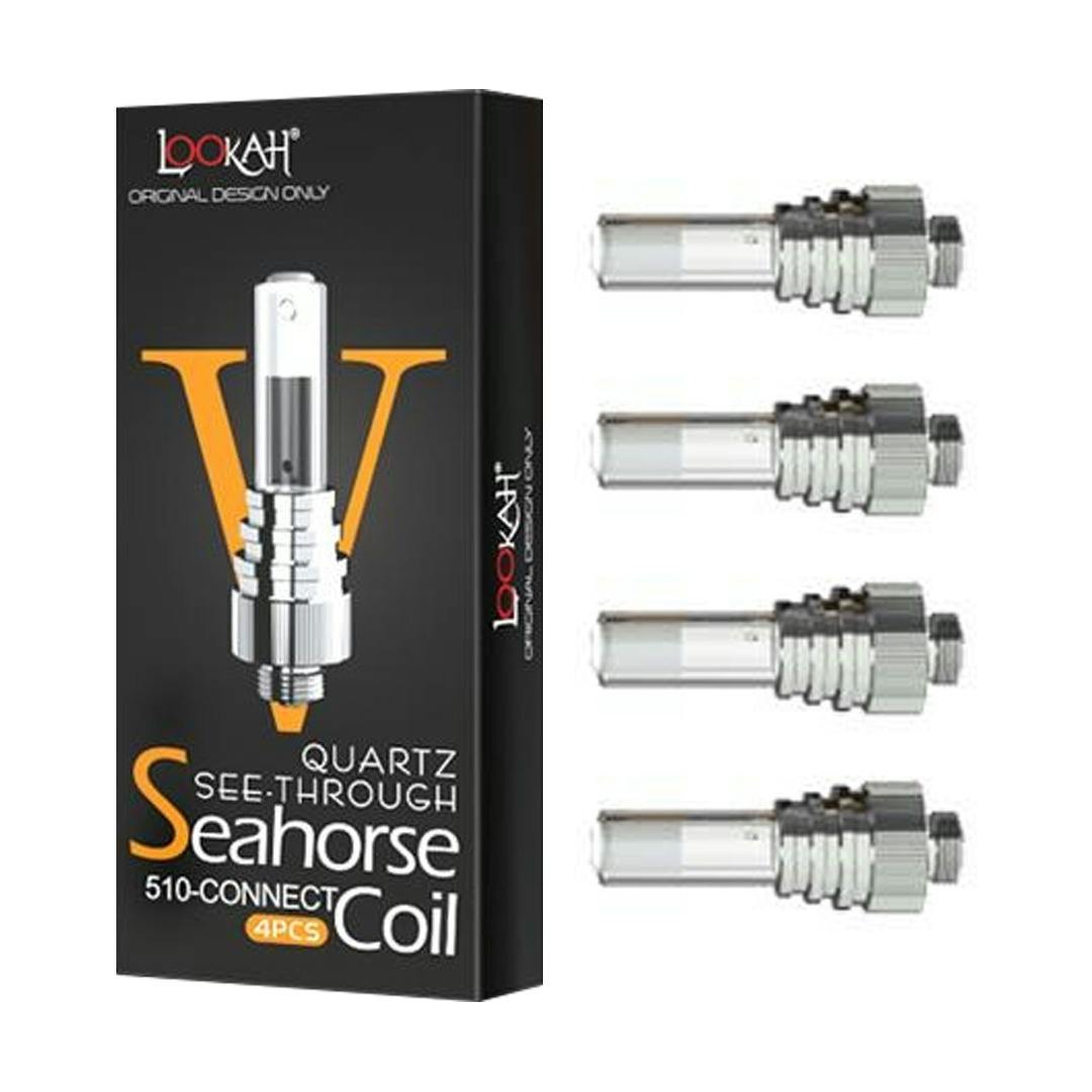 Lookah | Quartz See-Through Seahorse Coil V - Sold Individually