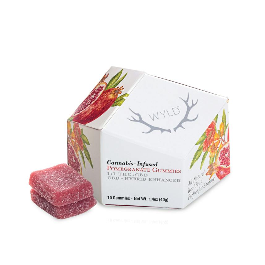 WYLD | Gummies | Pomegranate | 1:1 THC:CBD