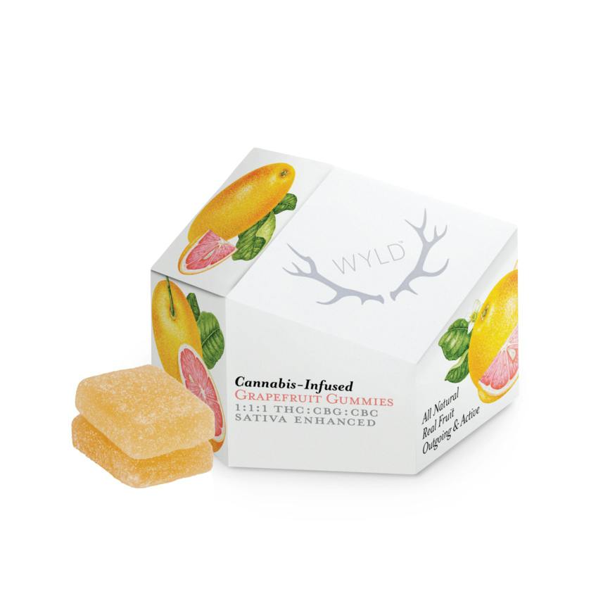 WYLD | Gummies | Grapefruit | 1:1:1 THC:CBG:CBC | Sativa