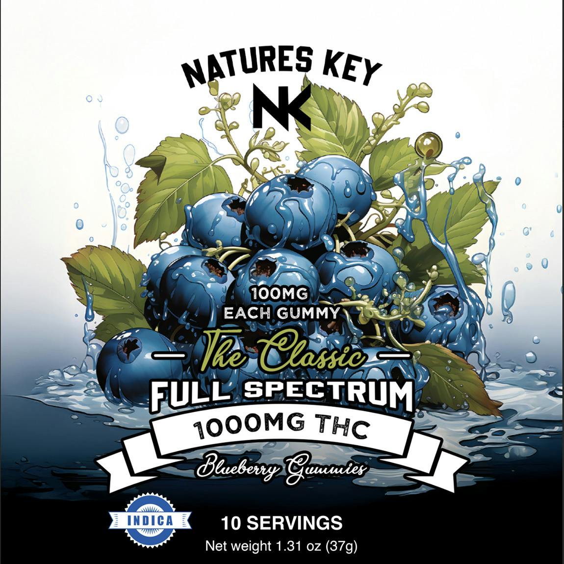 Nature's Key | Gummies | Blueberry | Indica