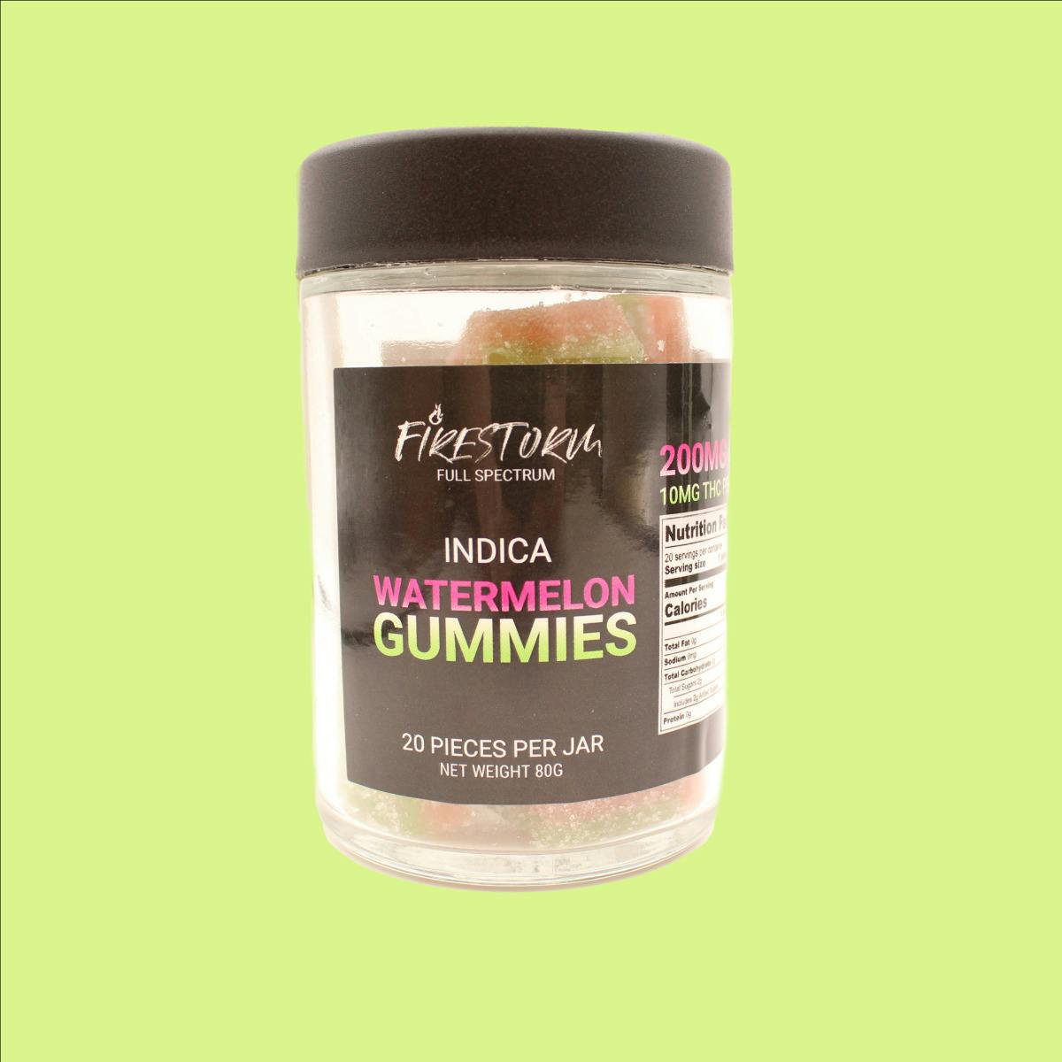Firestorm | Watermelon | Full Spectrum Gummies (Indica) | (200mg)
