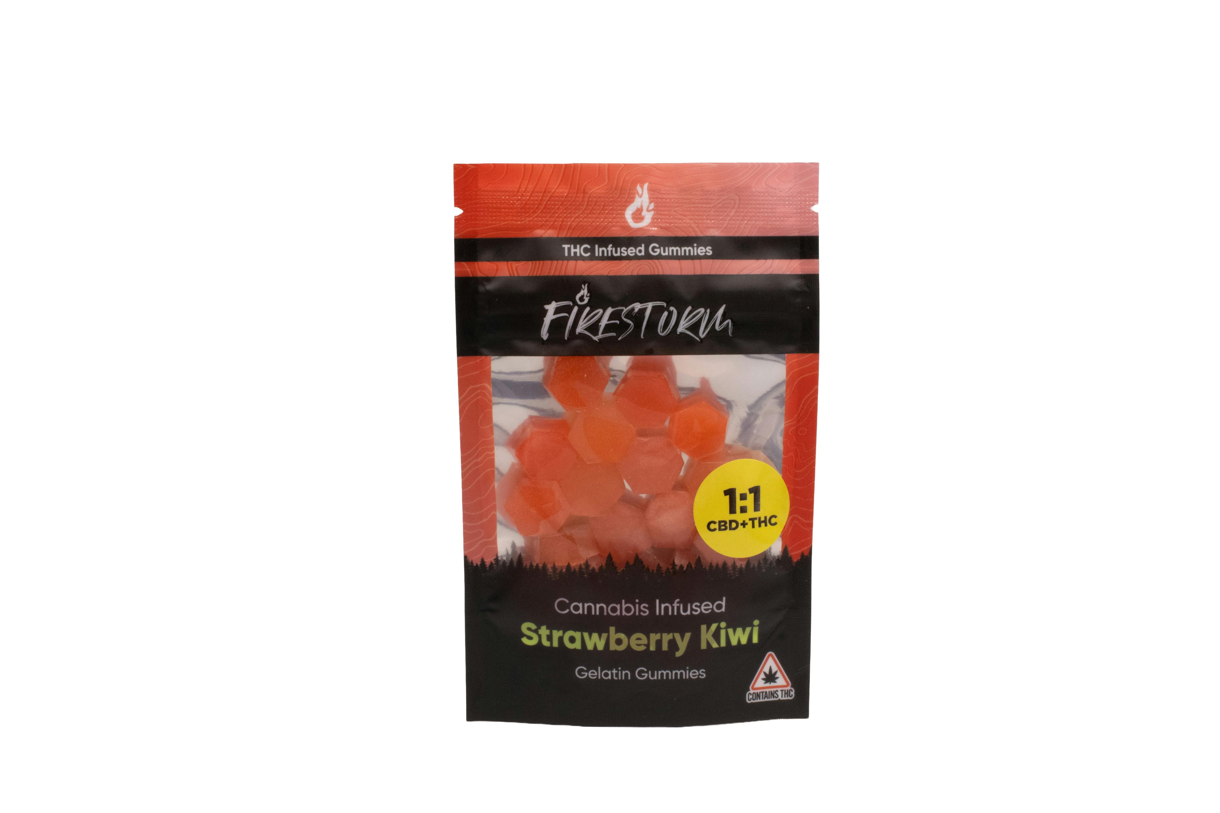 Firestorm | 1:1 Strawberry Kiwi | Gummies | (200mg)
