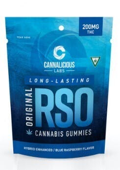 Cannalicious - RSO Gummies Blue Raspberry 200mg Fast Acting (Hybrid)