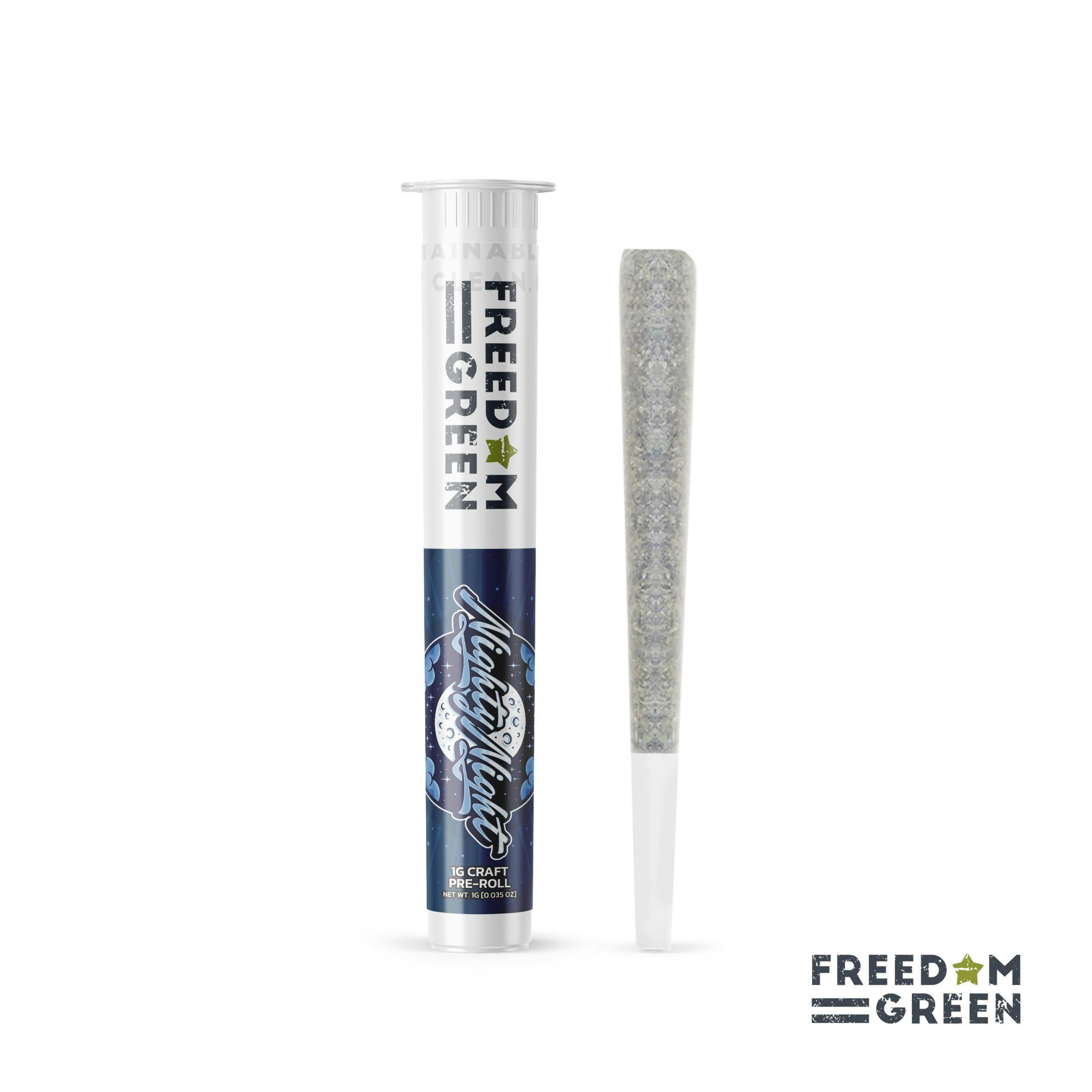 Freedom Green | Nighty Night | 1g Preroll | REC
