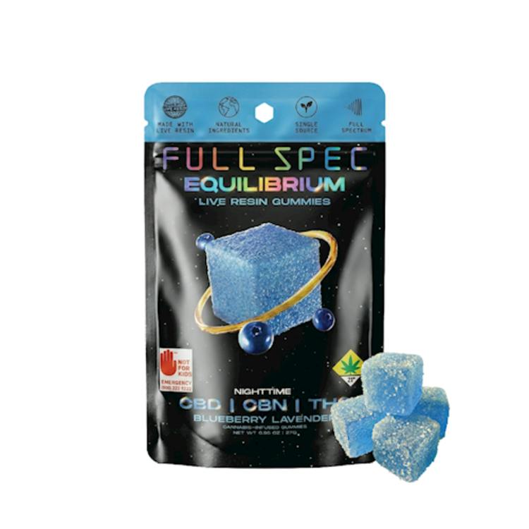 Full Spec | Blueberry Lavender Equilibrium Edible Gummies Dream Protocol 10 Pack | 100mg