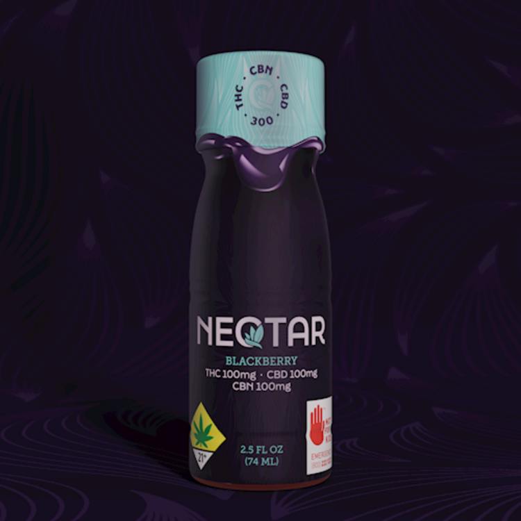 Neqtar | Blackberry 100mg THC+100mg CBD+100mg CBN Shot | 100mg at The Bake Shop (Union Gap)