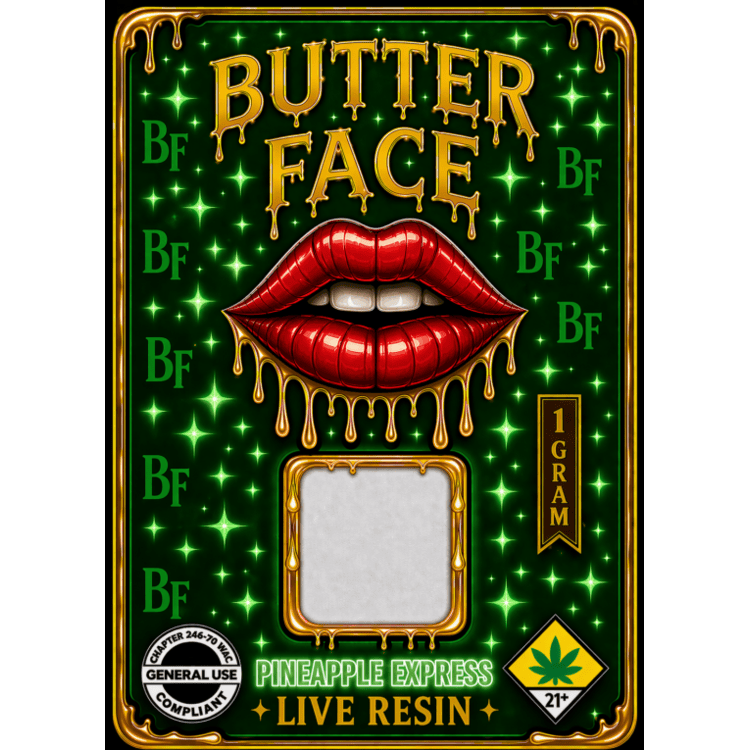 Butter Face | Pineapple Express Live Resin | 1g at The Bake Shop (Union Gap)