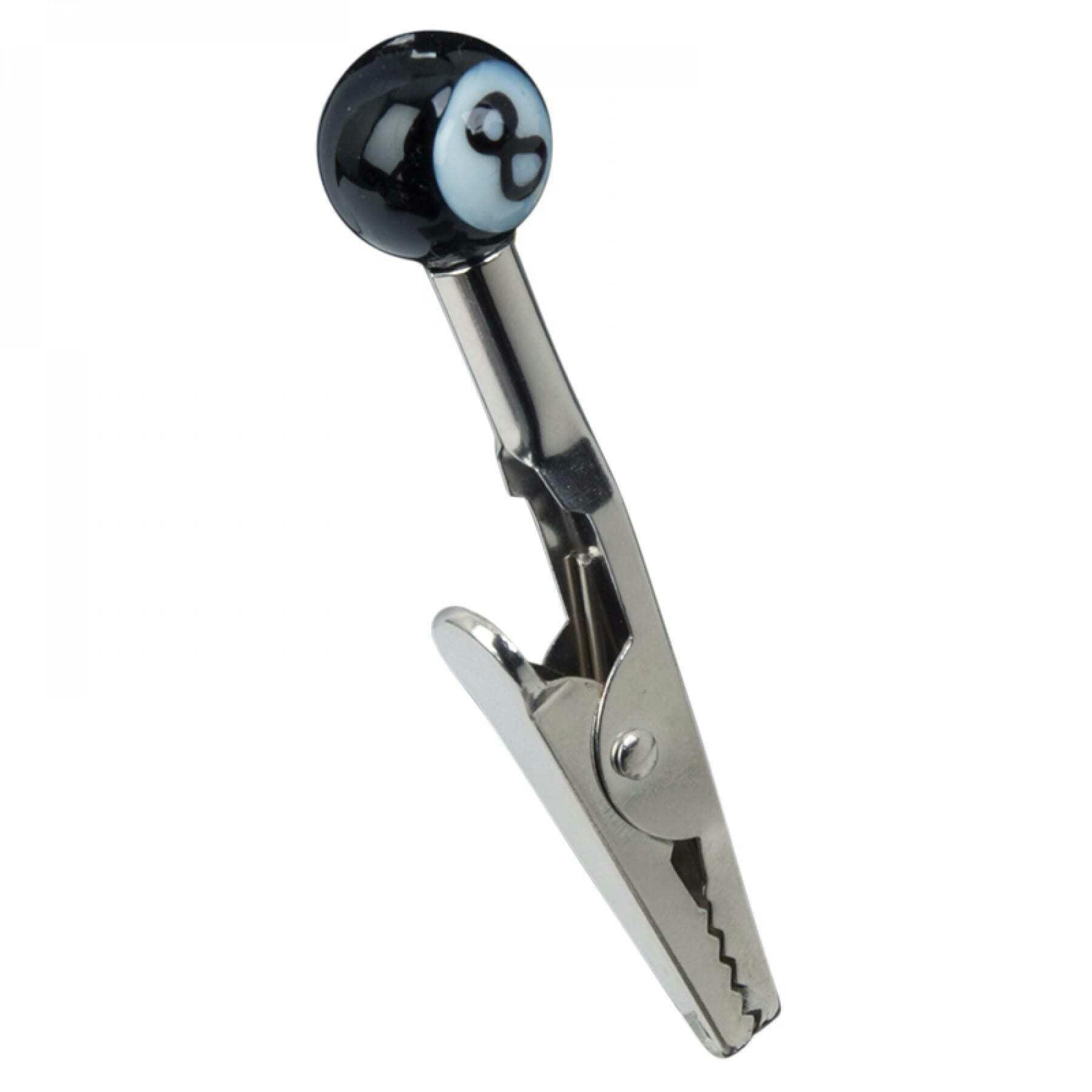 Eight Ball Glass Doob Clip
