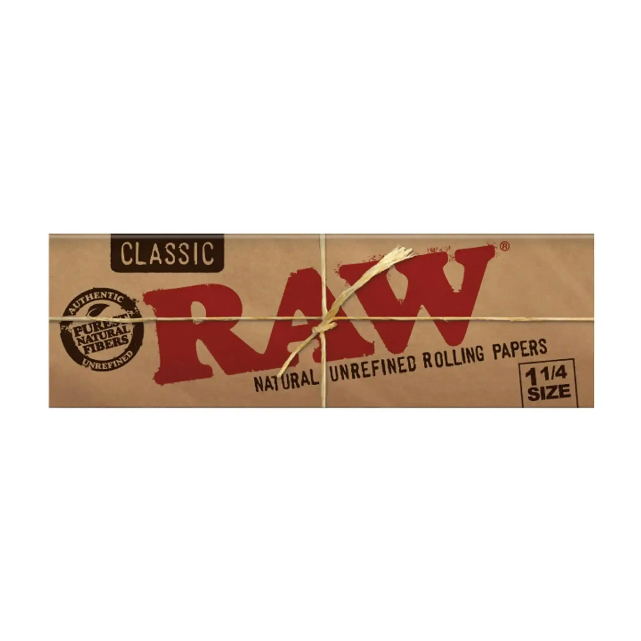 1.25" Classic Unbleached Rolling Papers by RAW