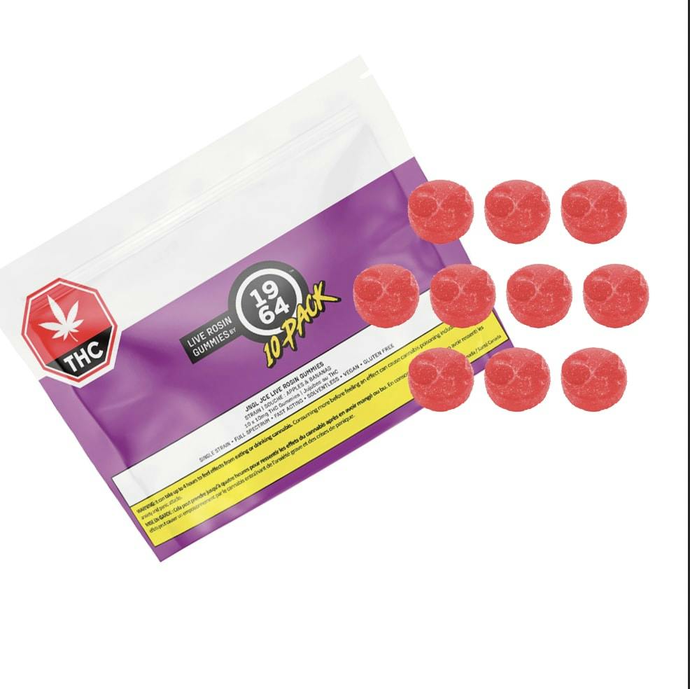 JNGL JCE Live Rosin Gummies 10x10mg by 1964