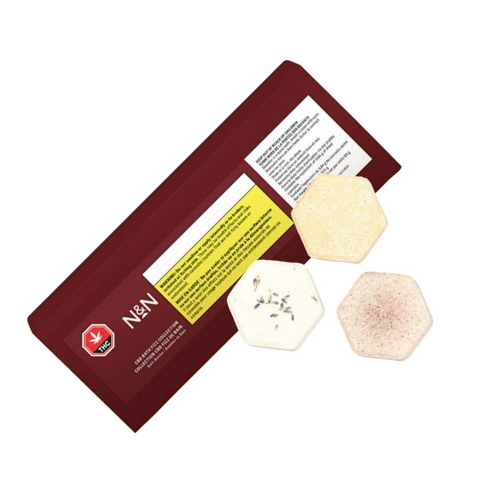 CBD Fizz Collection Multi 3 Pack Bath Bomb (Lavender Fizz, Oat & Vanilla, Sandalwood & Grapefruit)