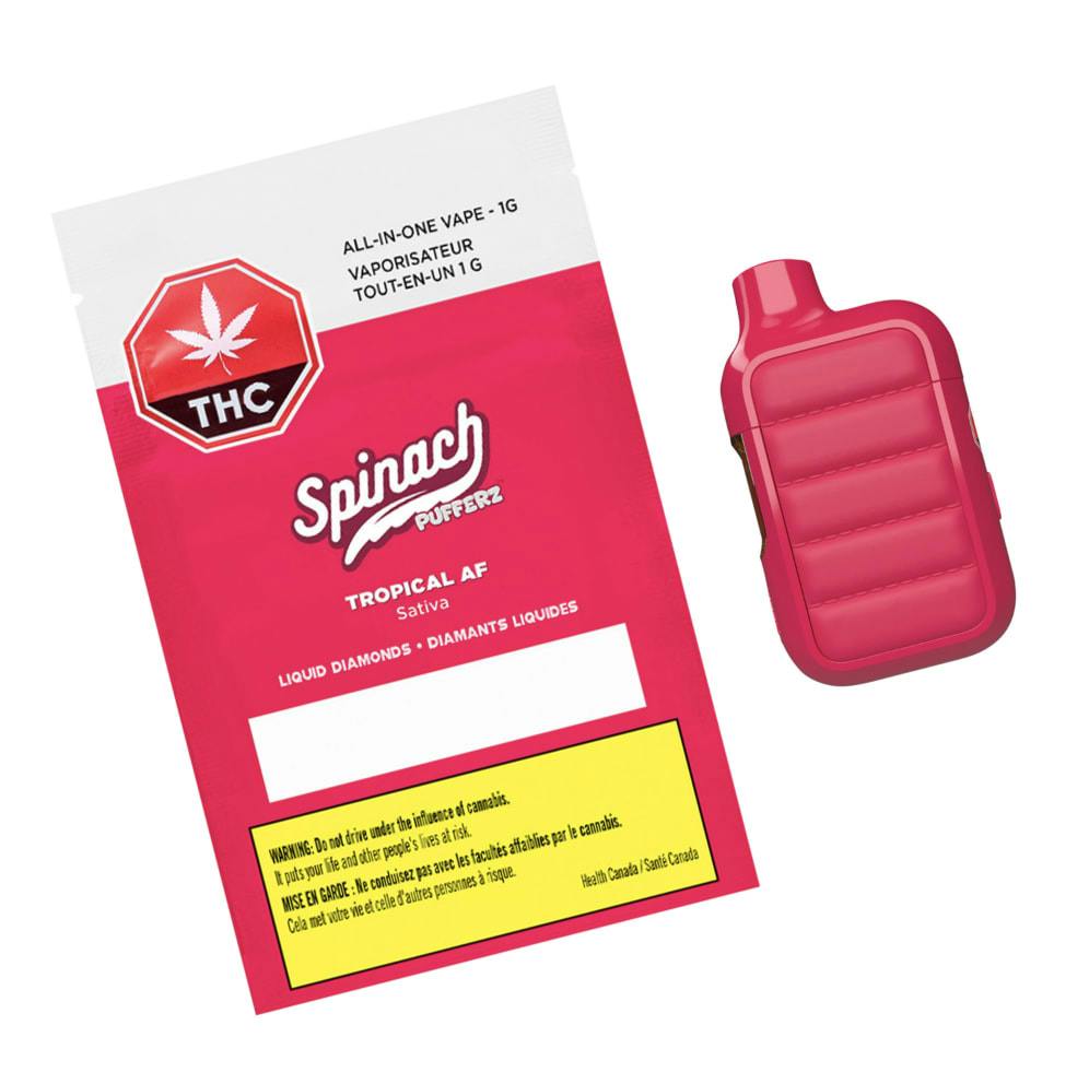 Pufferz - Tropical AF All-in-One Liquid Diamonds Vape 1g [Spinach]