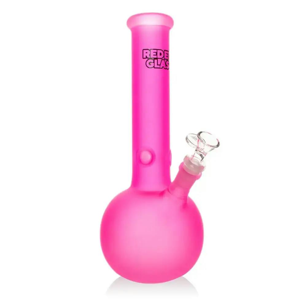 12" Frosted Bubble Base Bong - Pink