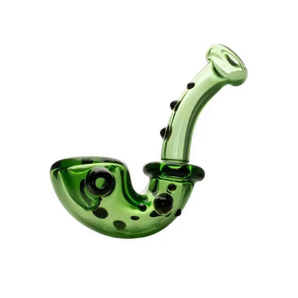 4" Knobby Sherlock Hand Pipe - Green