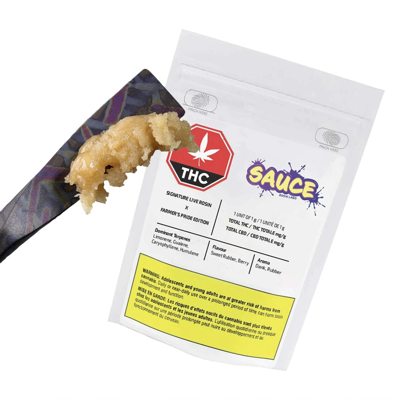 Signature Live Rosin Farmer's Pride Edition Chilly Willy 1g [Sauce Rosin Labs]