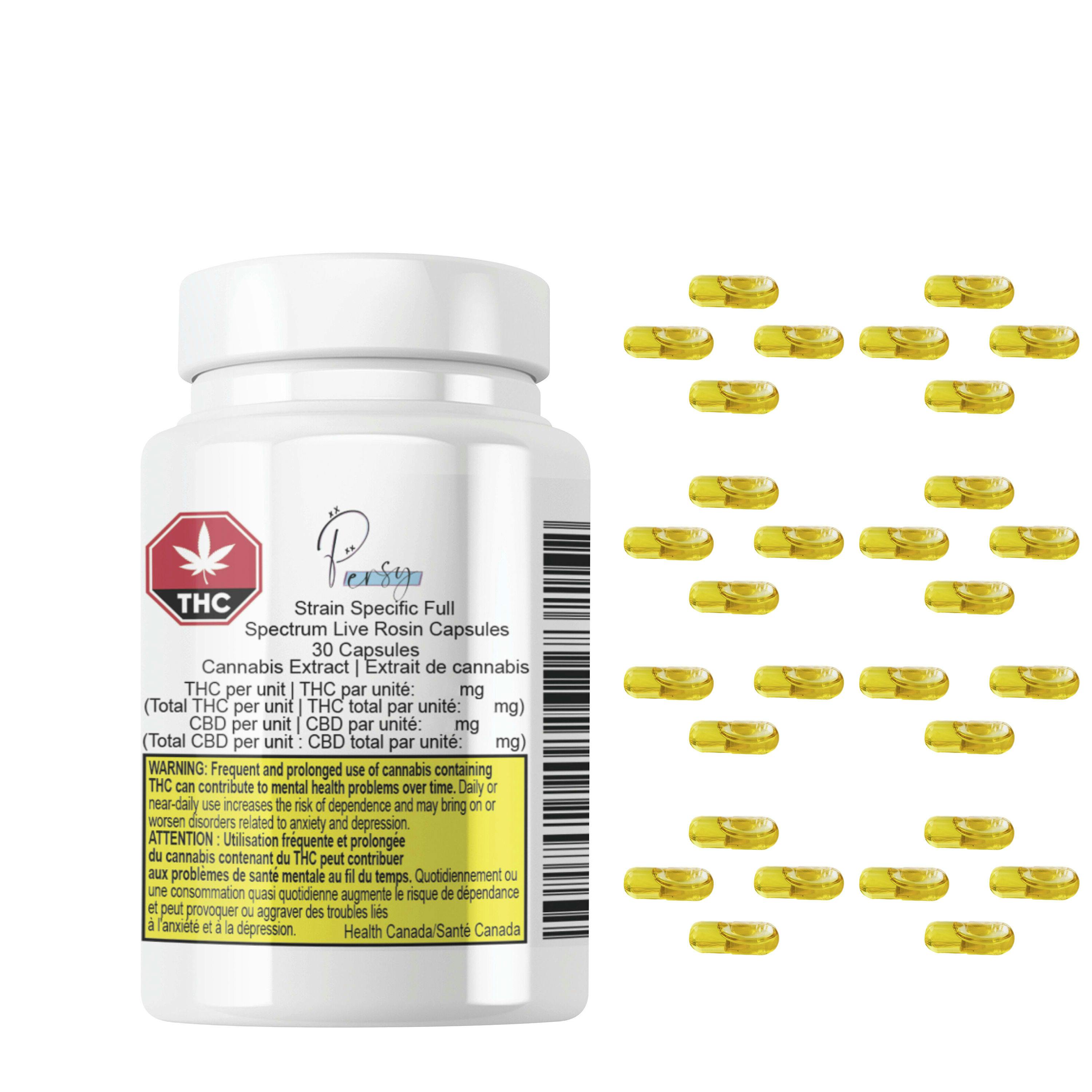 Strain Specific Full Spectrum Live Rosin Capsules x30 caps [Persy]