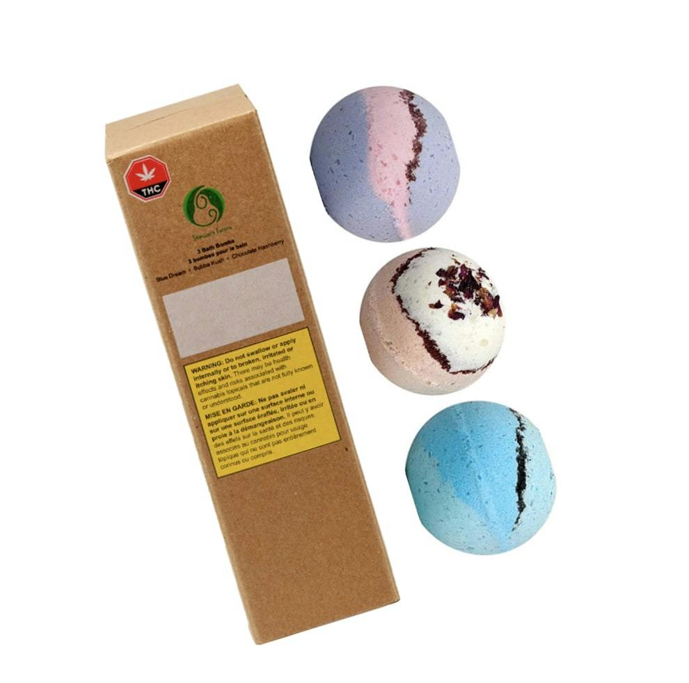 2.0 Blue Dream, Chocolate Hash Berry, Bubba Kush Bath Bomb 3x130g by Stewart Farms