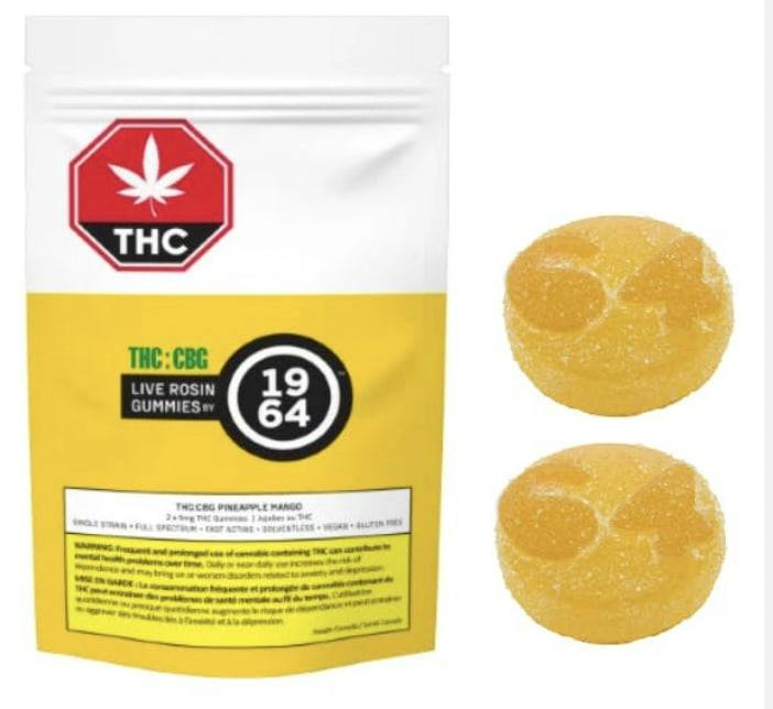 Pineapple Mango THC:CBG Gummies 2 Pack Soft Chews 1964