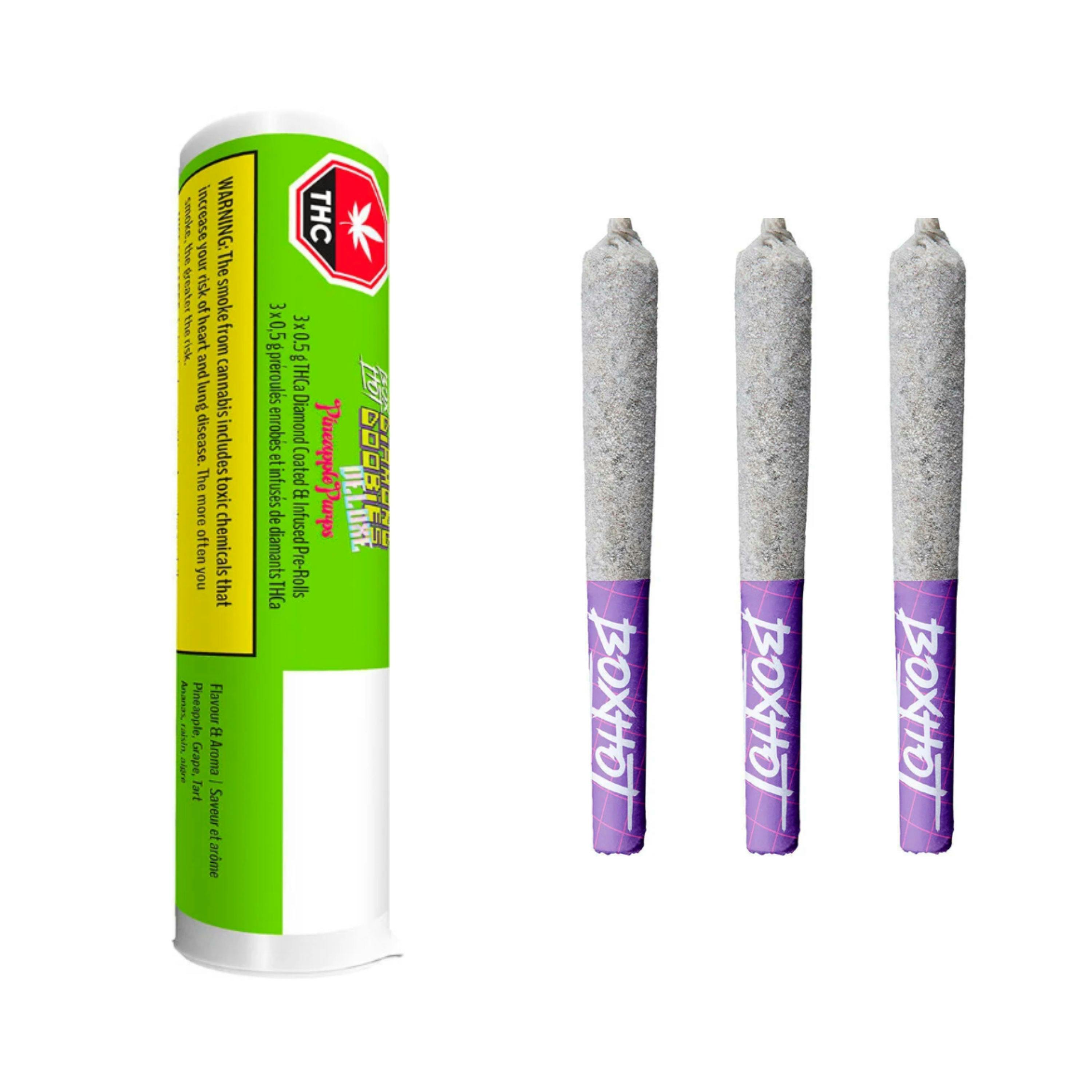 Diamond Doobies Deluxe Pineapple Purps Infused Pre-Roll 3x0.5g by BOXHOT