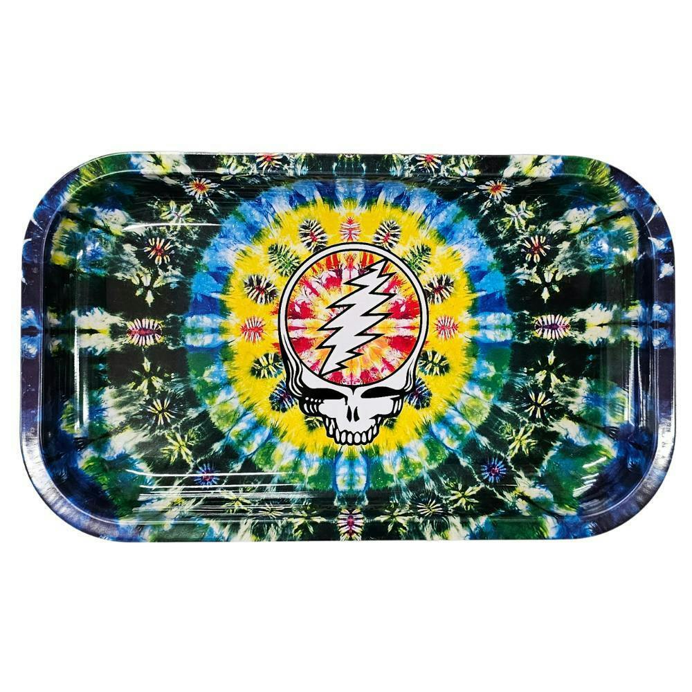 Grateful Dead Tie-Dye Stealie Metal Rolling Tray - Small