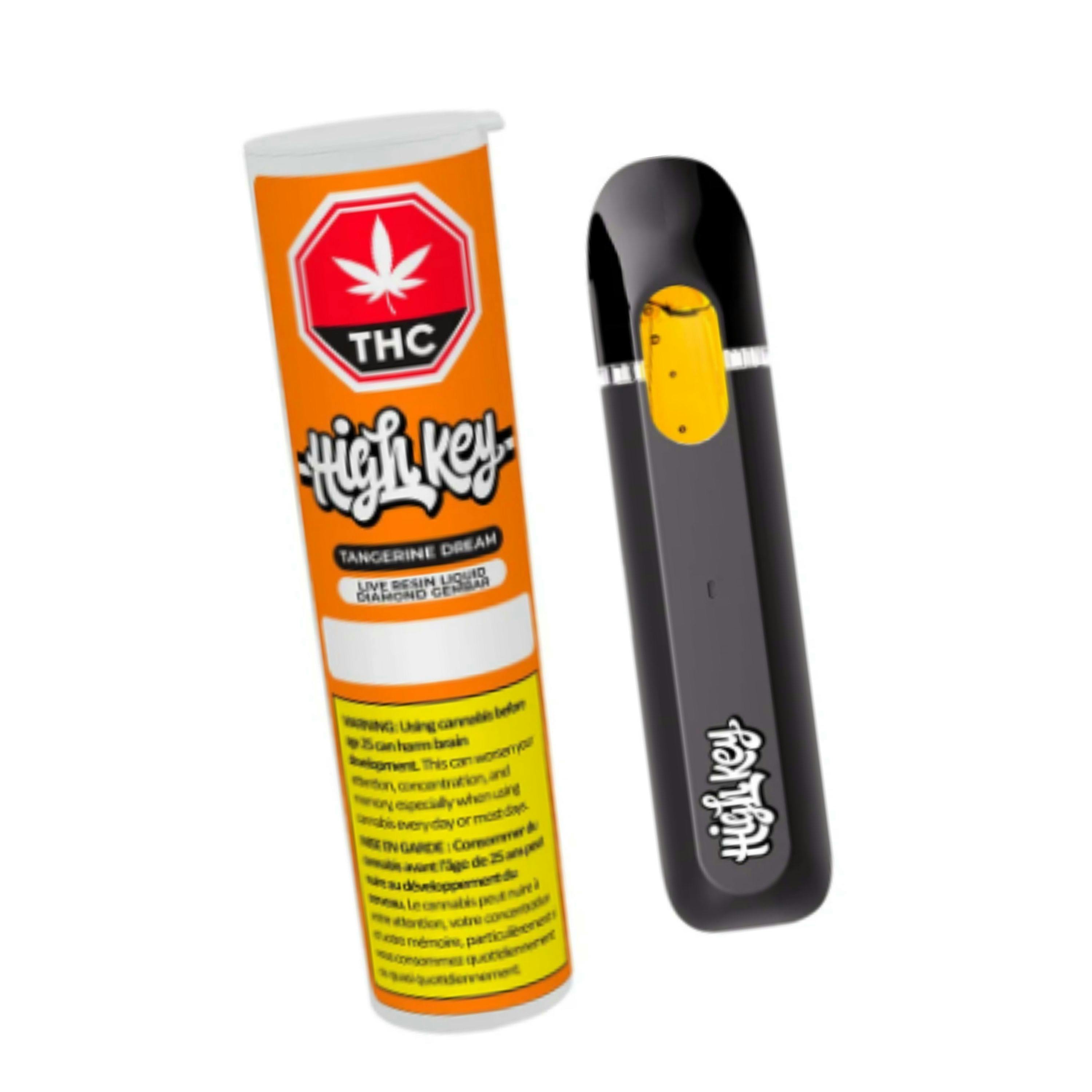 Tangerine Dream Live Resin Liquid Diamond AIO 1g Disposable Pens [High Key]