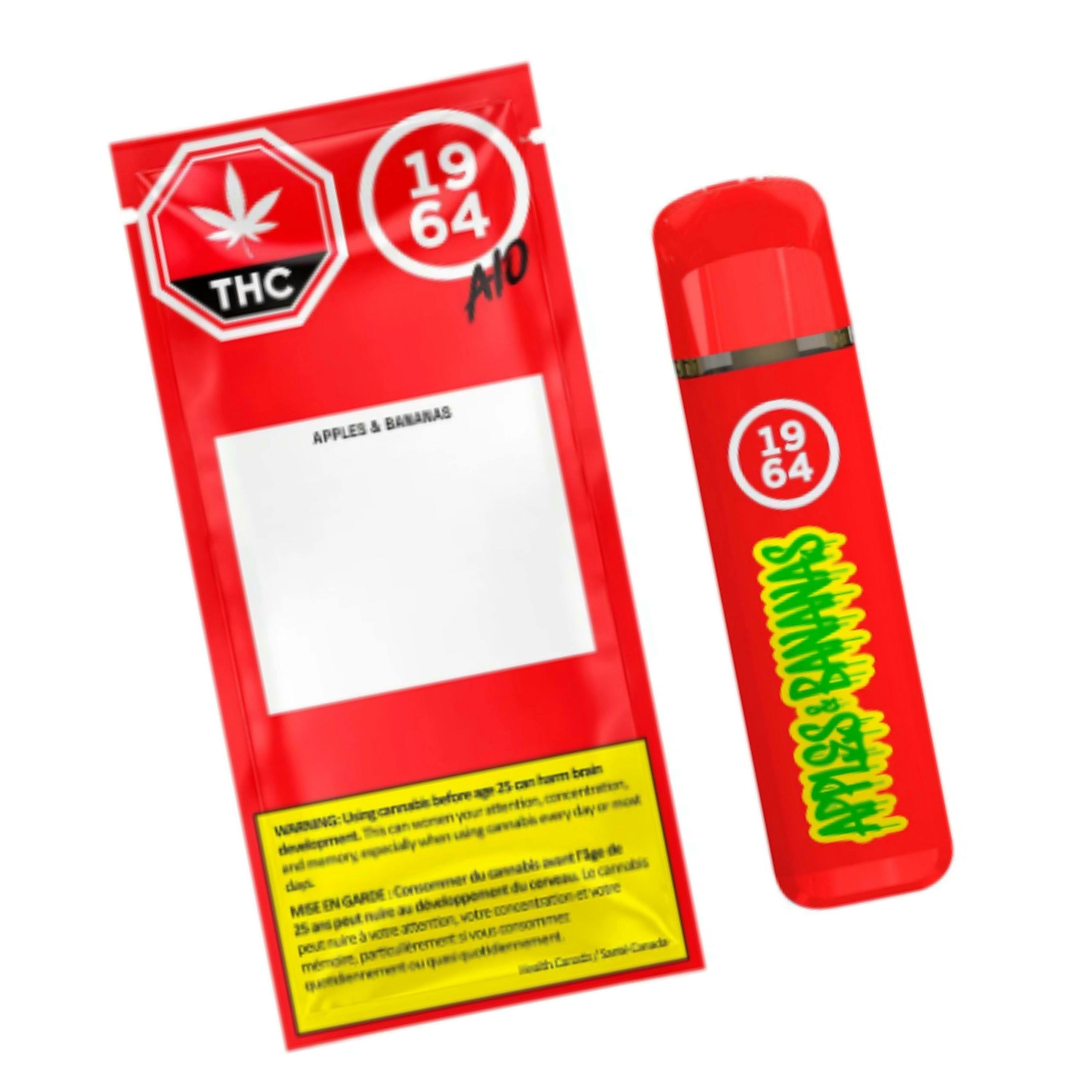 Apples & Bananas FSE Resin AIO Vape 0.5g Disposable Pens [1964]