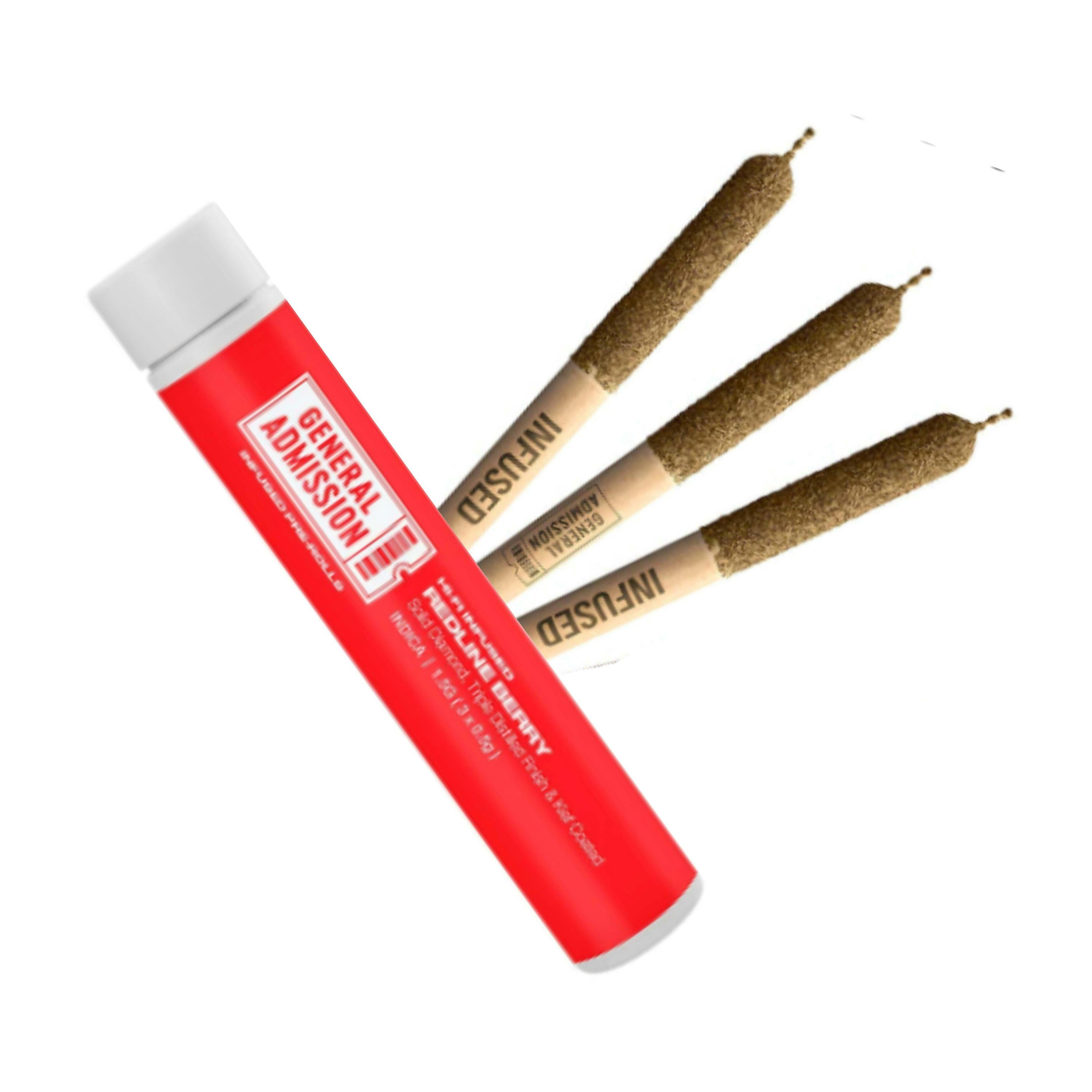 Redline Berry Hi-Fi Infused Pre-Rolls 3x0.5g Resin [General Admission]