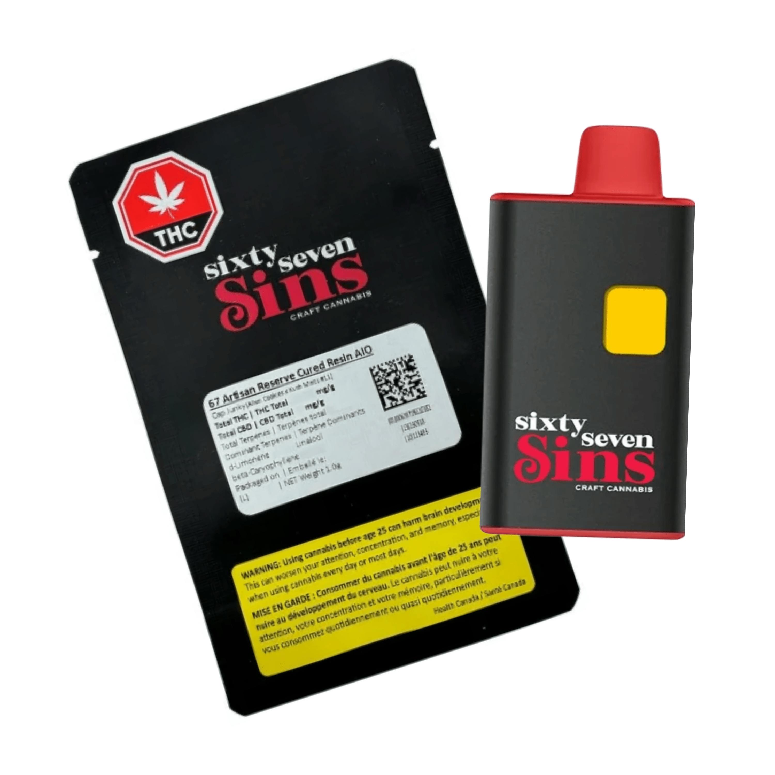 67 Artisan Reserve Cured Resin (Rotational) AIO 1g Disposable Vape