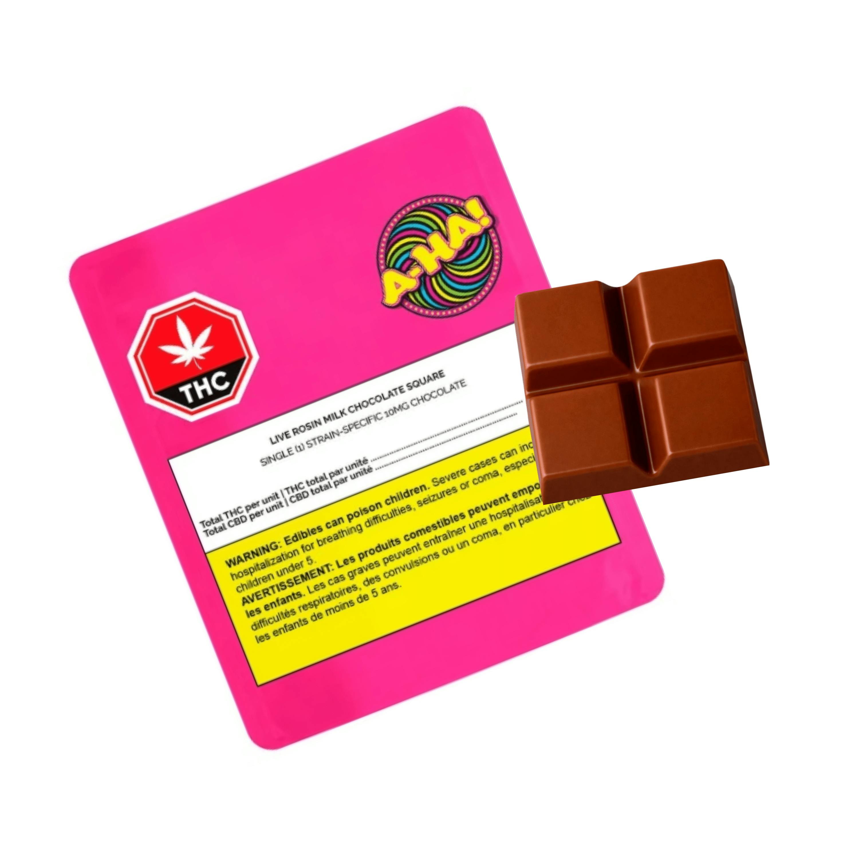 Live Rosin Milk Chocolate Square 1 Pack by A-HA!
