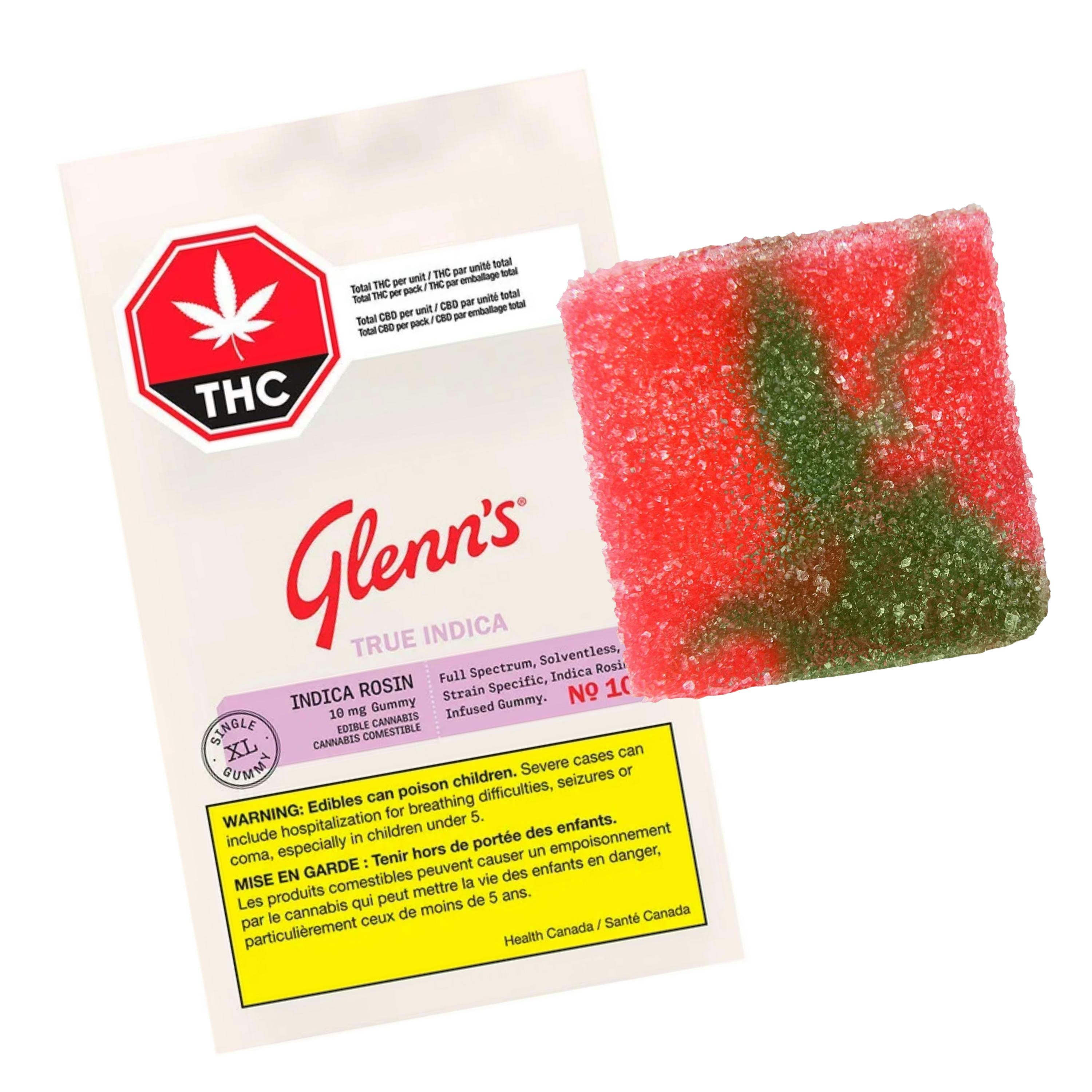 Glenns True Indica Strawberry Watermelon Hash Rosin Gummy 1 Pack Soft Chews