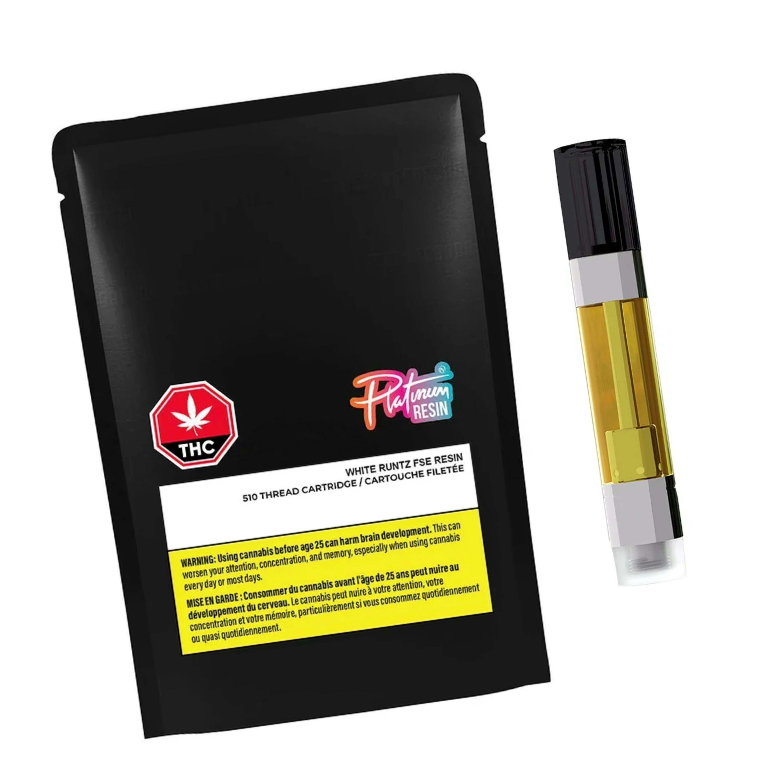 White Rntz FSE Resin 510 Thread Cartridge 1g 510 [Platinum]