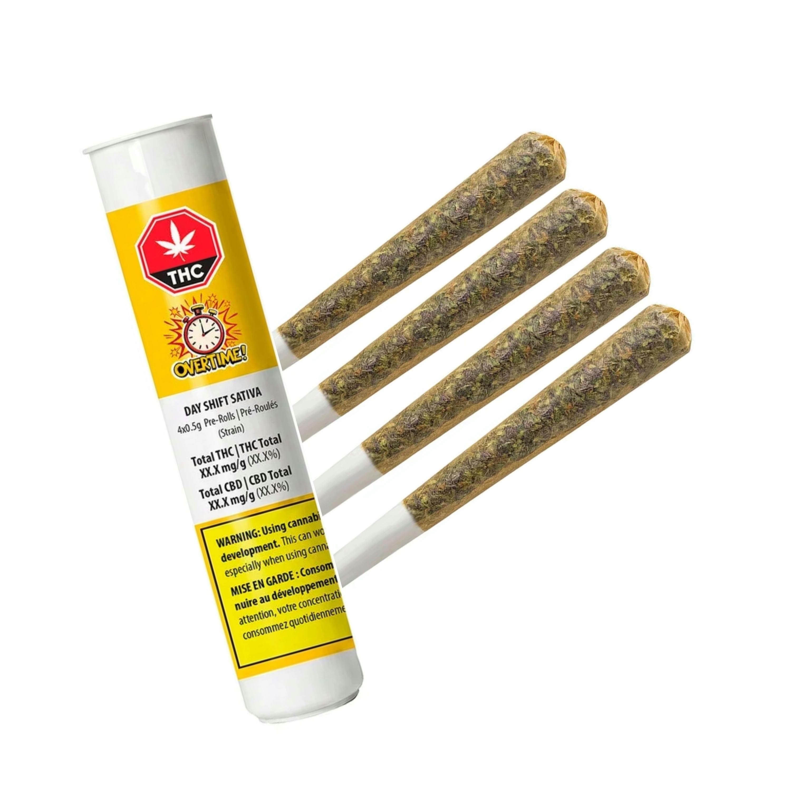 Day Shift Sativa Pre-Rolls 4x0.5g [Overtime]