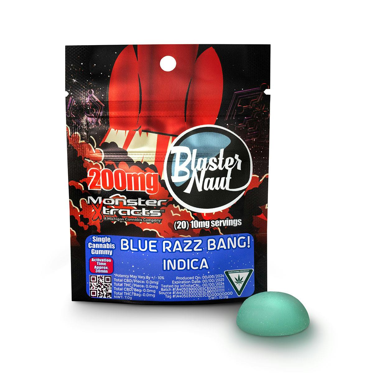 Blue Razz Bang! | Blaster Naut | 200mg Gummy
