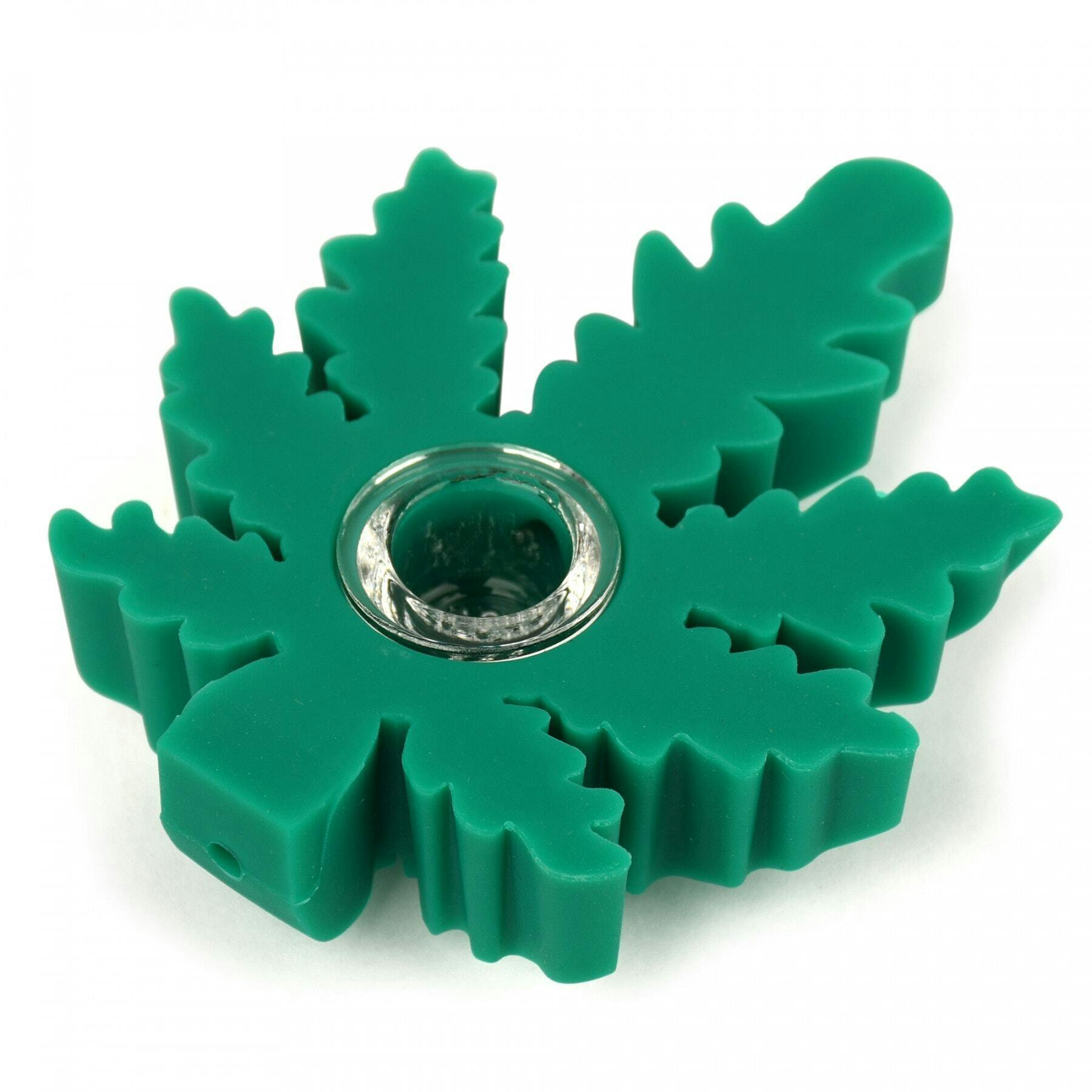 4" Green Leaf Hand Pipe