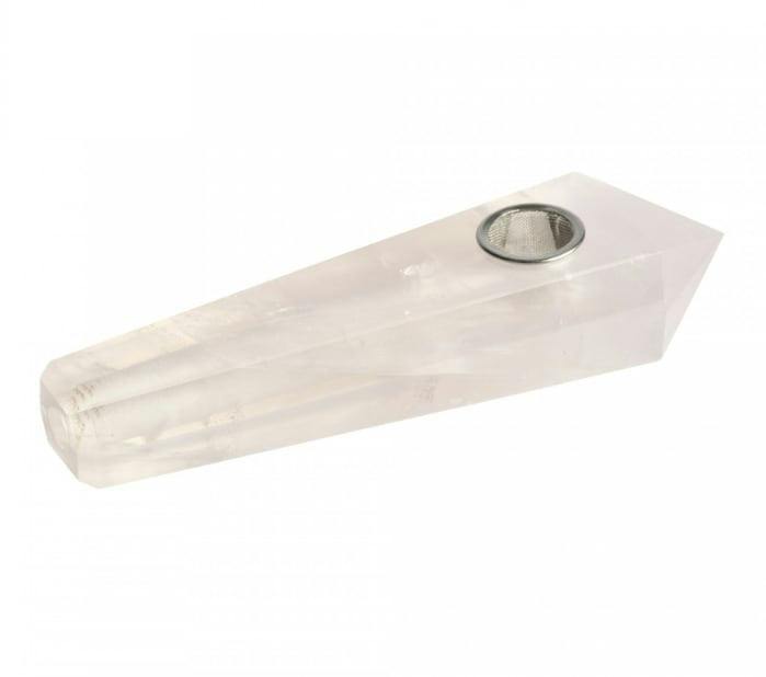 Rose Quartz Crystal Pipe