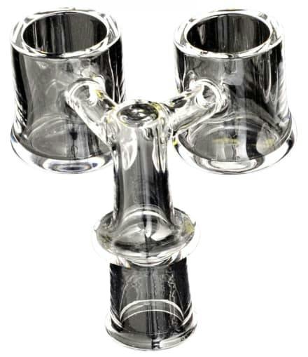 Quartz 19mm Female 45 Dual Bucket Banger