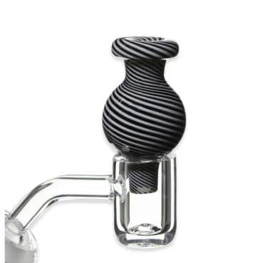 Carb Cap Swirl - Black/White