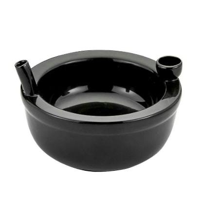Ceramic Cereal Bowl W/ Pipe Black