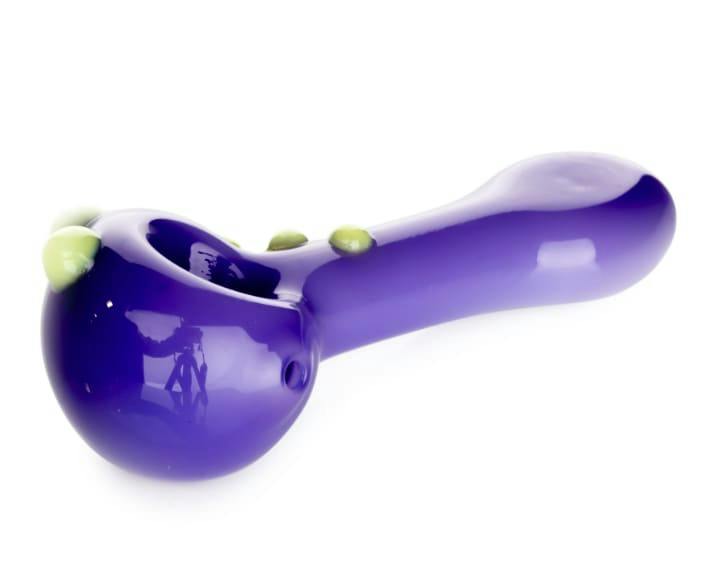 4" Commodore Hand Pipe W/Flat Mouthpiece - Purple Slyme