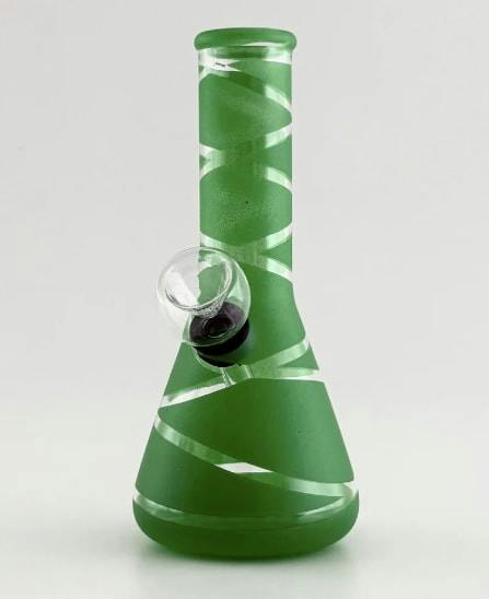 6" Glass Water Pipe - Green